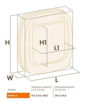Imagen de Puerta Swing 15 Blanca 42,2x9,6x48,2cm