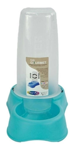 Imagen de Bebedero o comedero Flex Gourmet 3000ml - Azul Tiffany