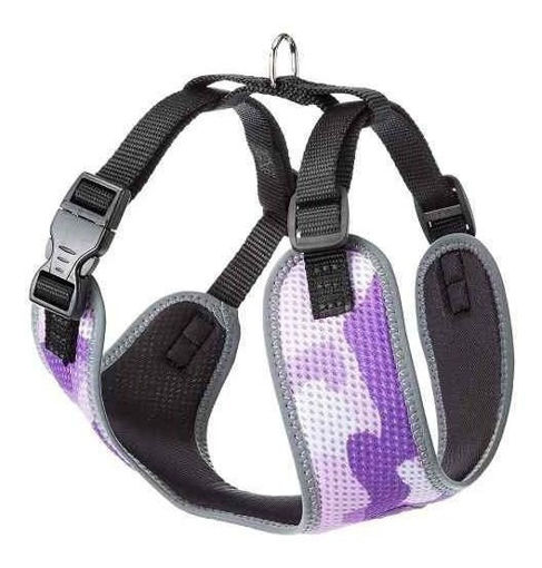 Imagen de Arnes Nikita Fashion M camuflado violeta 30-43x38-55cm