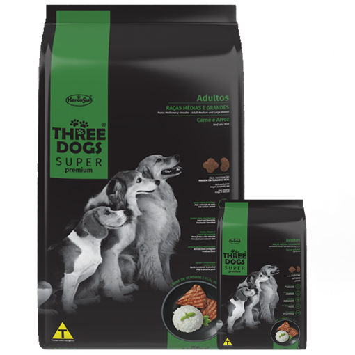 Imagen de Three Dogs Adulto Razas Medianas y Grandes 15+2kg