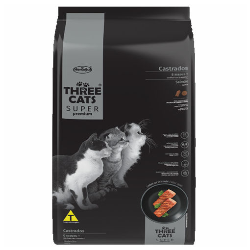 Imagen de Three Cats SP CASTRADO SALMON 3 KILOS