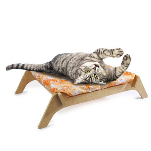 Imagen de Cama base madera naranja