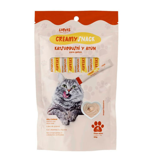 Imagen de CREAMY SNACKS LOPETS KATSUOBUSHI Y ATUN 60g