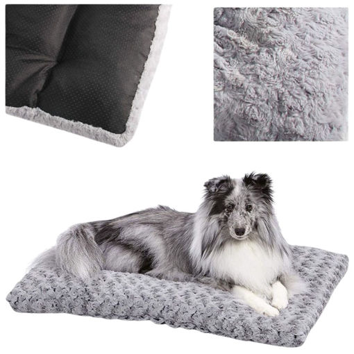 Imagen de Cama rectangular con memoria gris XL 91x61x7cm