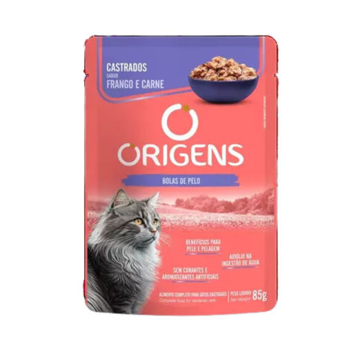 Imagen de Origens gato adulto castrado pollo y carne 85gr