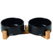 Imagen de Bowls MPETS Cerámica con stand de Bambú 2x350ml