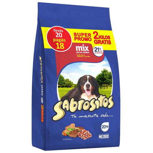 Imagen de Sabrositos Adultos Mix de Carnes 18+2 kg